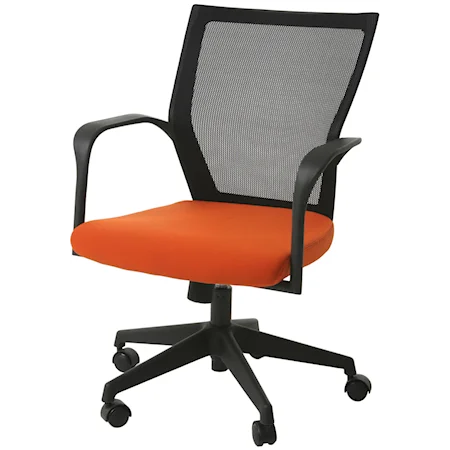 Bozano Office Chair with Orange Seat